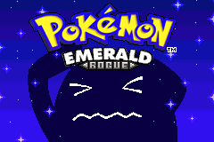Title screen with the Emerald Rogue logo