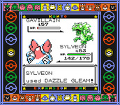 Sylveon using Dazzling Gleam against Gavillain